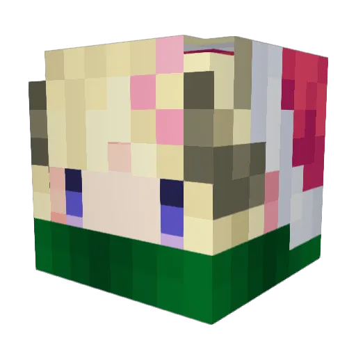 nnnxcx Minecraft avatar head, 3D render