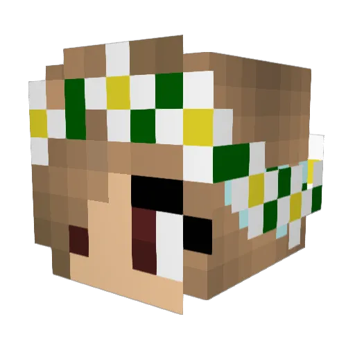 nnoaa Minecraft avatar head, 3D render