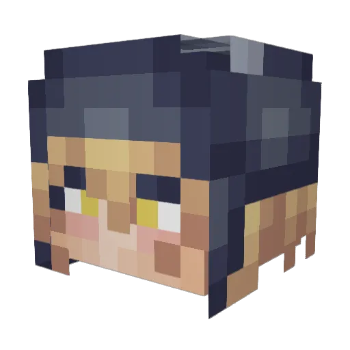 nnotarya Minecraft avatar head, 3D render