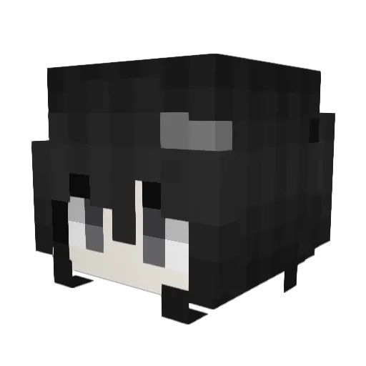 nnshy Minecraft avatar head, 3D render
