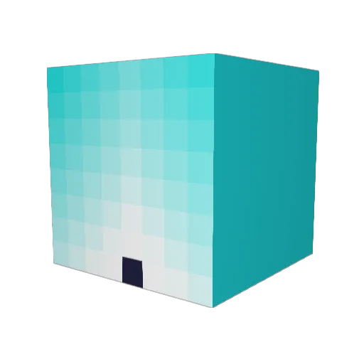 no21 Minecraft avatar head, 3D render