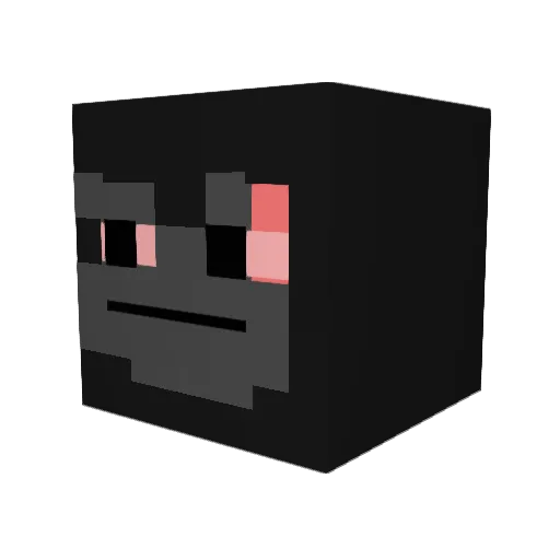 no494el Minecraft avatar head, 3D render