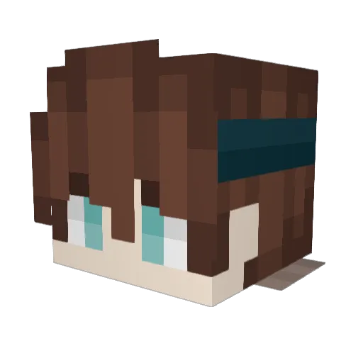 noNew_ Minecraft avatar head, 3D render