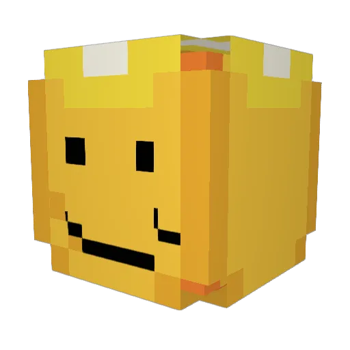 noQochan Minecraft avatar head, 3D render