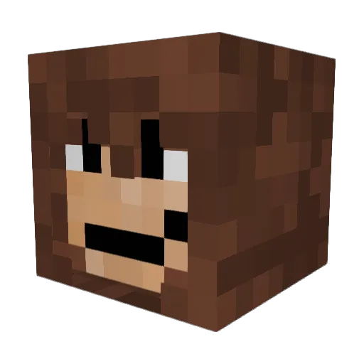 noTuddy Minecraft avatar head, 3D render