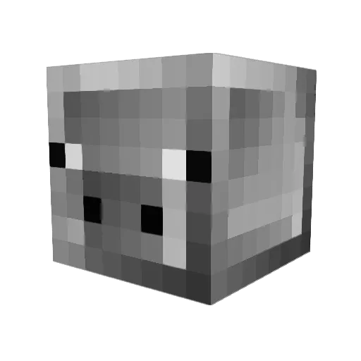 no_effects Minecraft avatar head, 3D render
