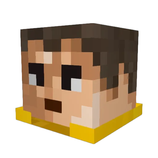 no_gravity Minecraft avatar head, 3D render