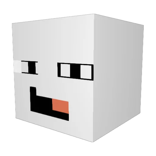 no_kidding Minecraft avatar head, 3D render