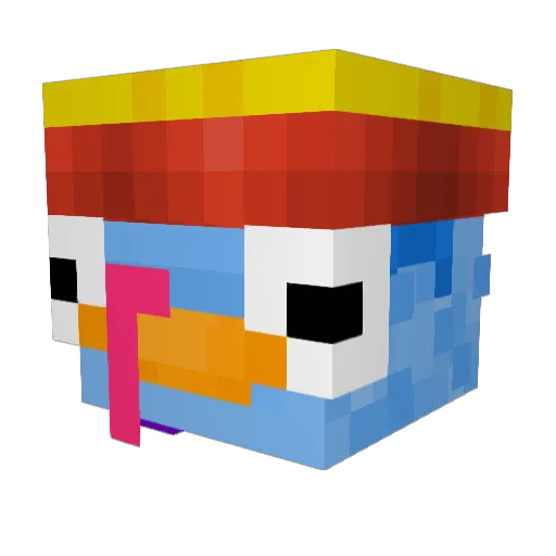 no_kisame Minecraft avatar head, 3D render