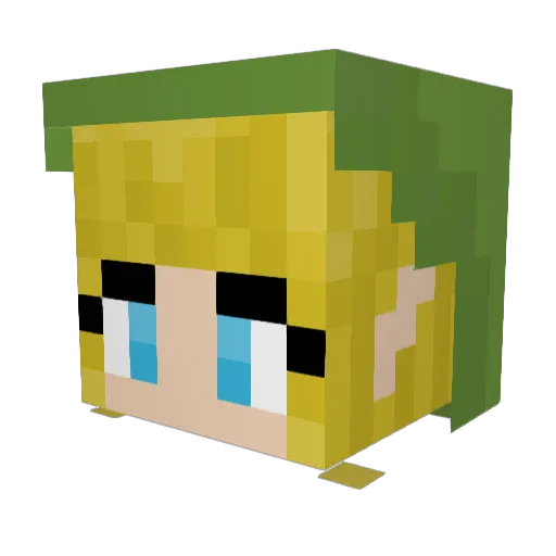 no_name04 Minecraft avatar head, 3D render