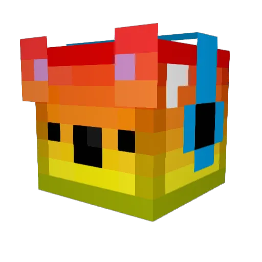 noa_hug124 Minecraft avatar head, 3D render