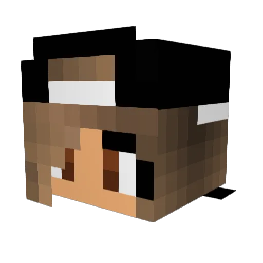noa_x Minecraft avatar head, 3D render