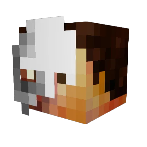 noaduk Minecraft avatar head, 3D render