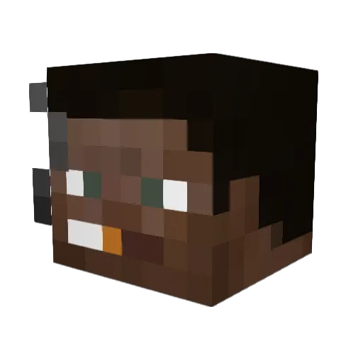 noahahaa Minecraft avatar head, 3D render