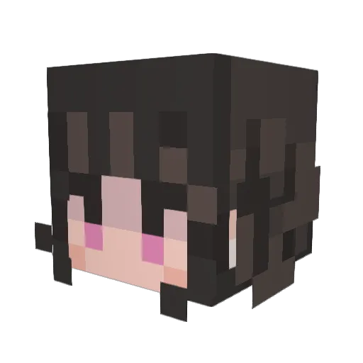 noakatou Minecraft avatar head, 3D render