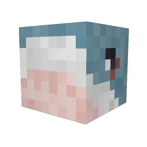 noalvar Minecraft avatar head, 3D render