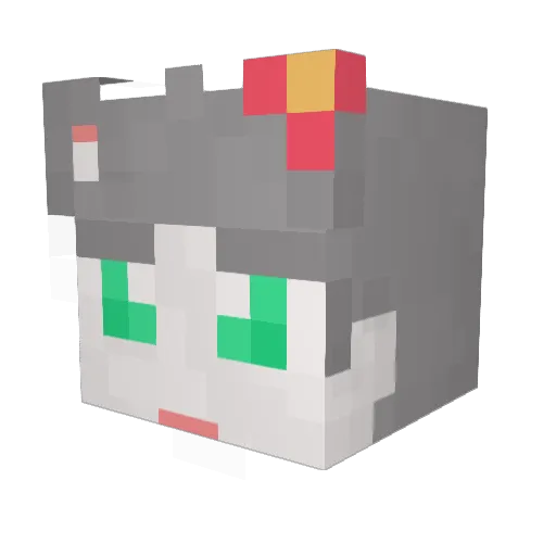 noballcat Minecraft avatar head, 3D render