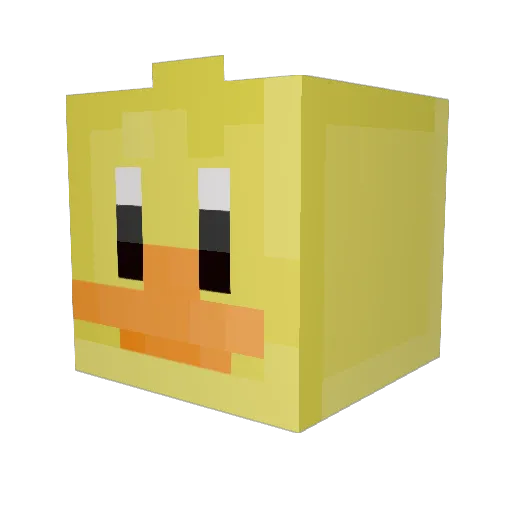 nobaloney Minecraft avatar head, 3D render