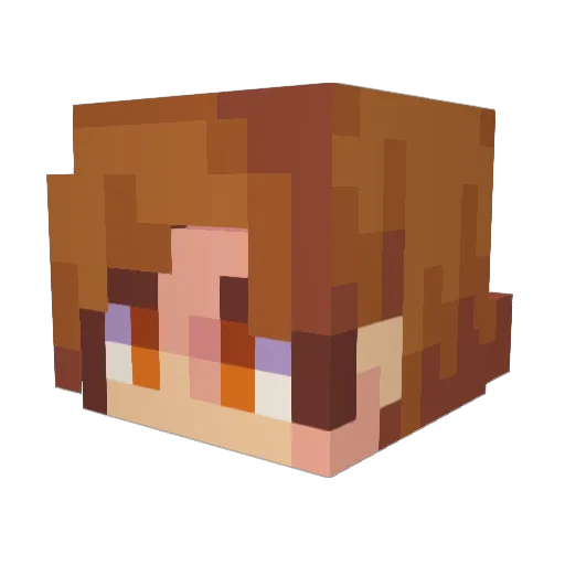 nobarakugasaki Minecraft avatar head, 3D render