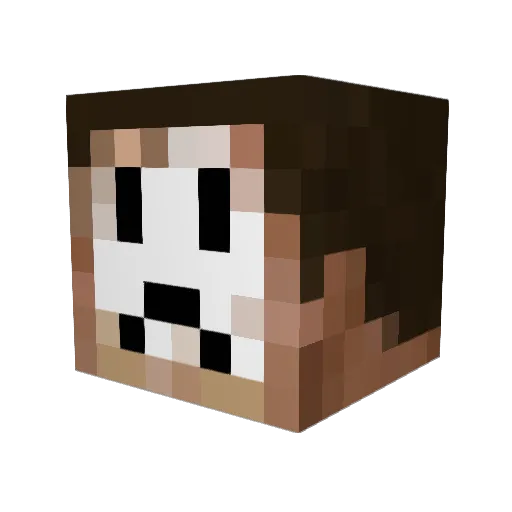 nobe0528 Minecraft avatar head, 3D render