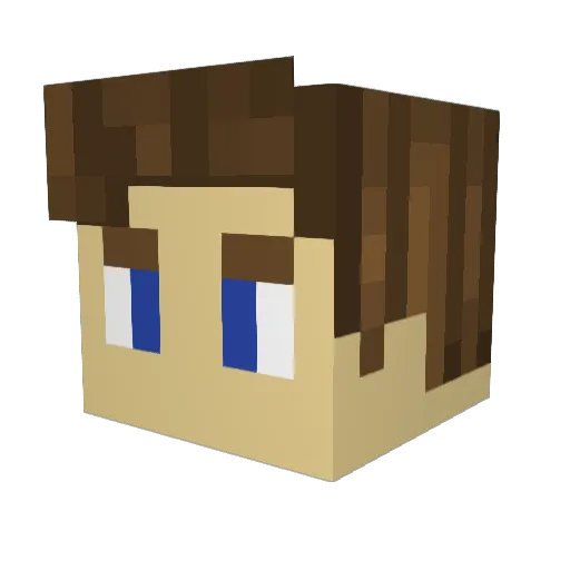 nobevbevin Minecraft avatar head, 3D render