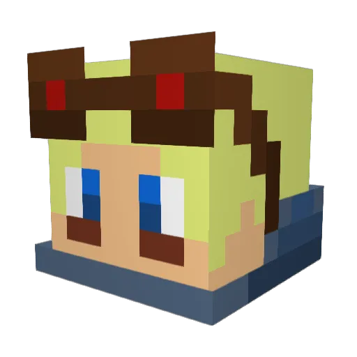 noble_noffe Minecraft avatar head, 3D render