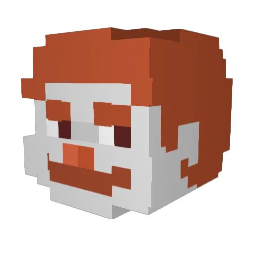 nobodylovesTatto Minecraft avatar head, 3D render