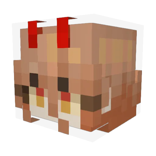 nobrainnogame Minecraft avatar head, 3D render