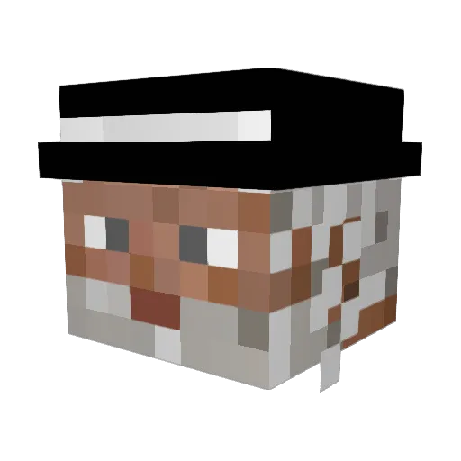 nobro024 Minecraft avatar head, 3D render
