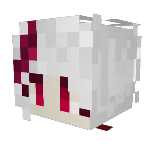 noburika Minecraft avatar head, 3D render
