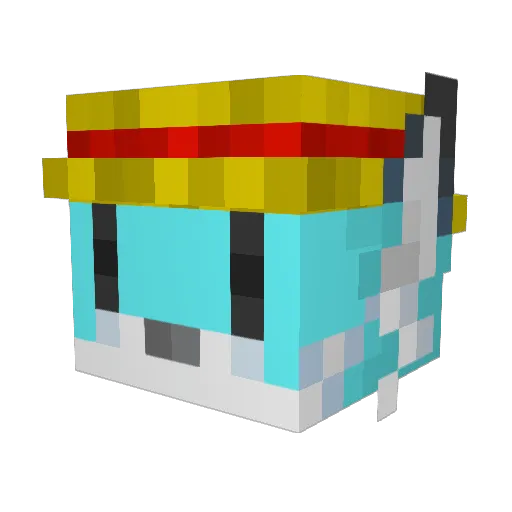 nocapsnonumbers Minecraft avatar head, 3D render