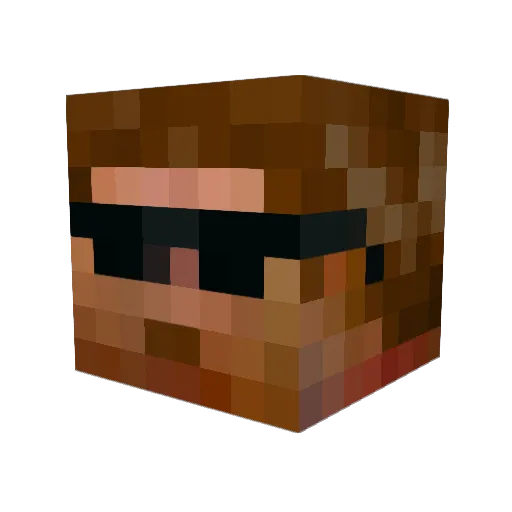 nocheman Minecraft avatar head, 3D render
