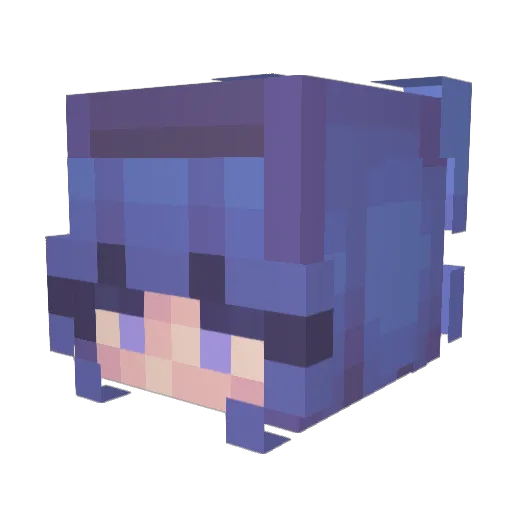 nociletomoko Minecraft avatar head, 3D render