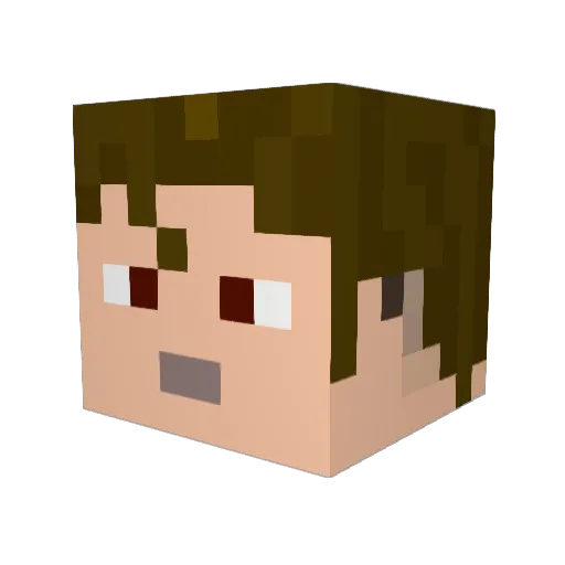 noclafyrG Minecraft avatar head, 3D render