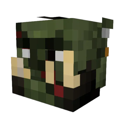 nocobot978 Minecraft avatar head, 3D render
