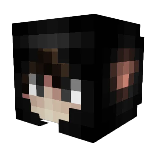 nocomp Minecraft avatar head, 3D render