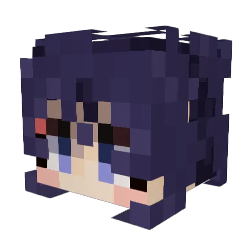 noctidhaze Minecraft avatar head, 3D render