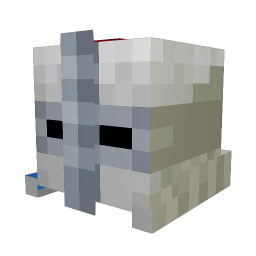 nocturnal23 Minecraft avatar head, 3D render