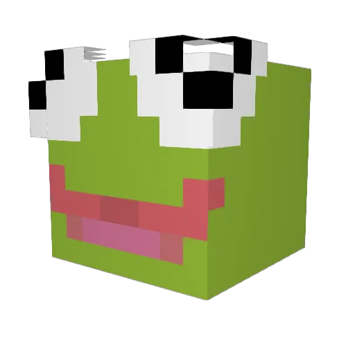 nocturneddd Minecraft avatar head, 3D render