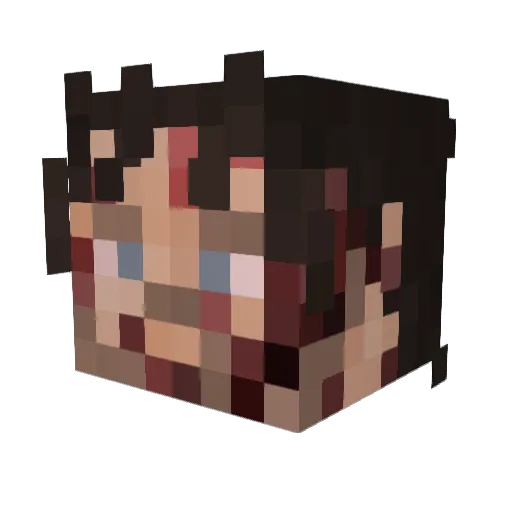 nocularownspit Minecraft avatar head, 3D render