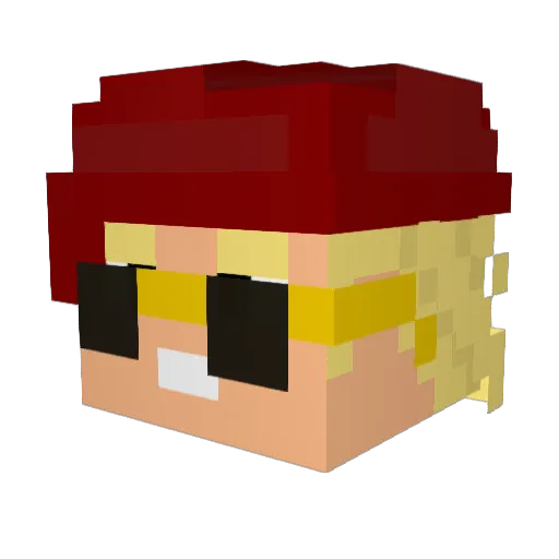 nodaa Minecraft avatar head, 3D render