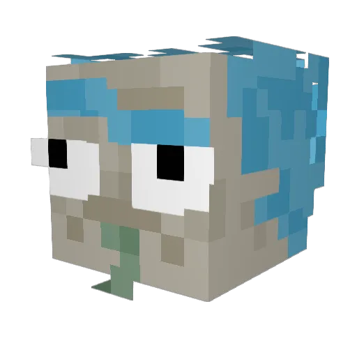 nodahdog Minecraft avatar head, 3D render