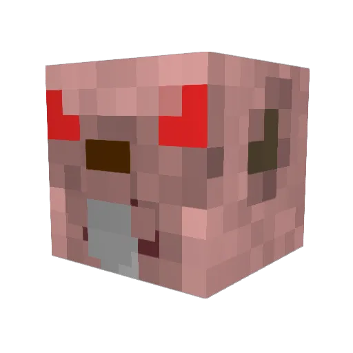 nodilem Minecraft avatar head, 3D render