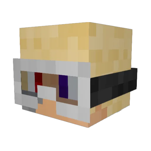 noelos Minecraft avatar head, 3D render