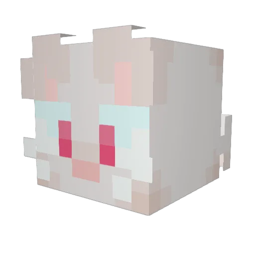 noetuka Minecraft avatar head, 3D render