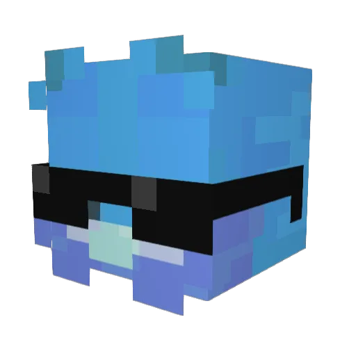 noexdark_ Minecraft avatar head, 3D render