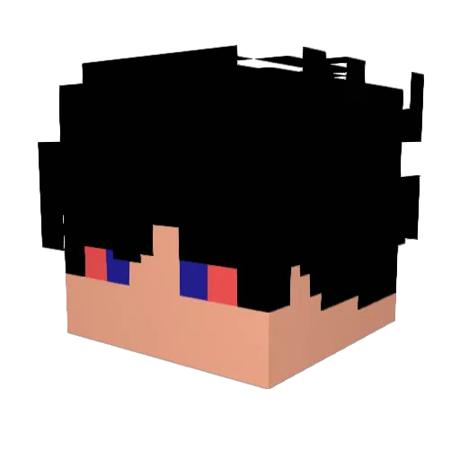 nofaa Minecraft avatar head, 3D render