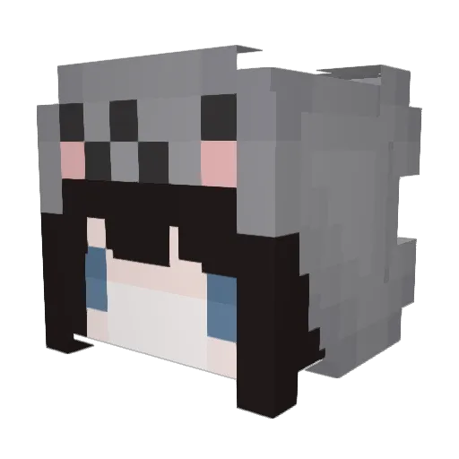 noffff Minecraft avatar head, 3D render