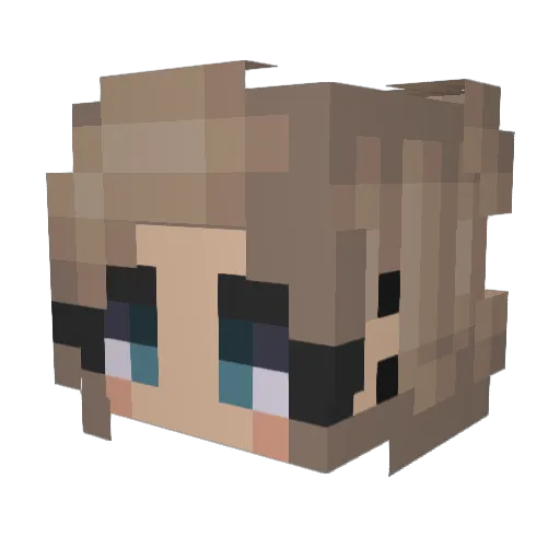 nogawa Minecraft avatar head, 3D render