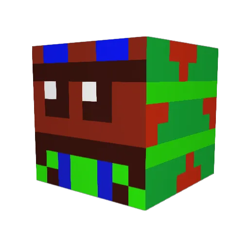 nogona Minecraft avatar head, 3D render
